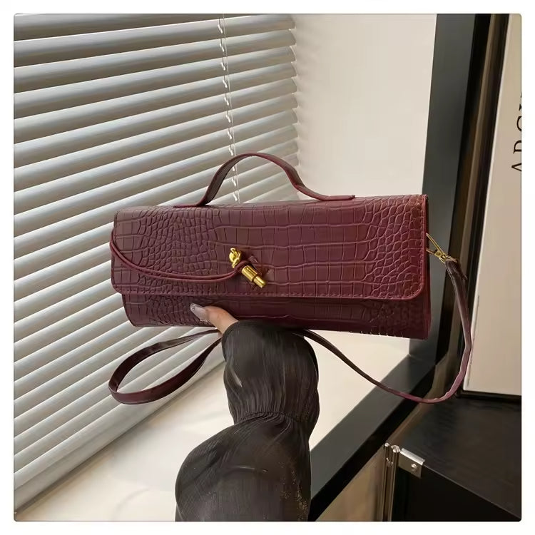 Maelys - Sac à Main Femme Effet Peau de Serpent avec Bandoulière