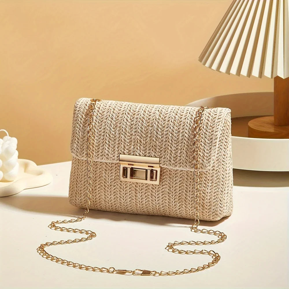Maeva - Petit Sac à Main Femme en Paille Chic
