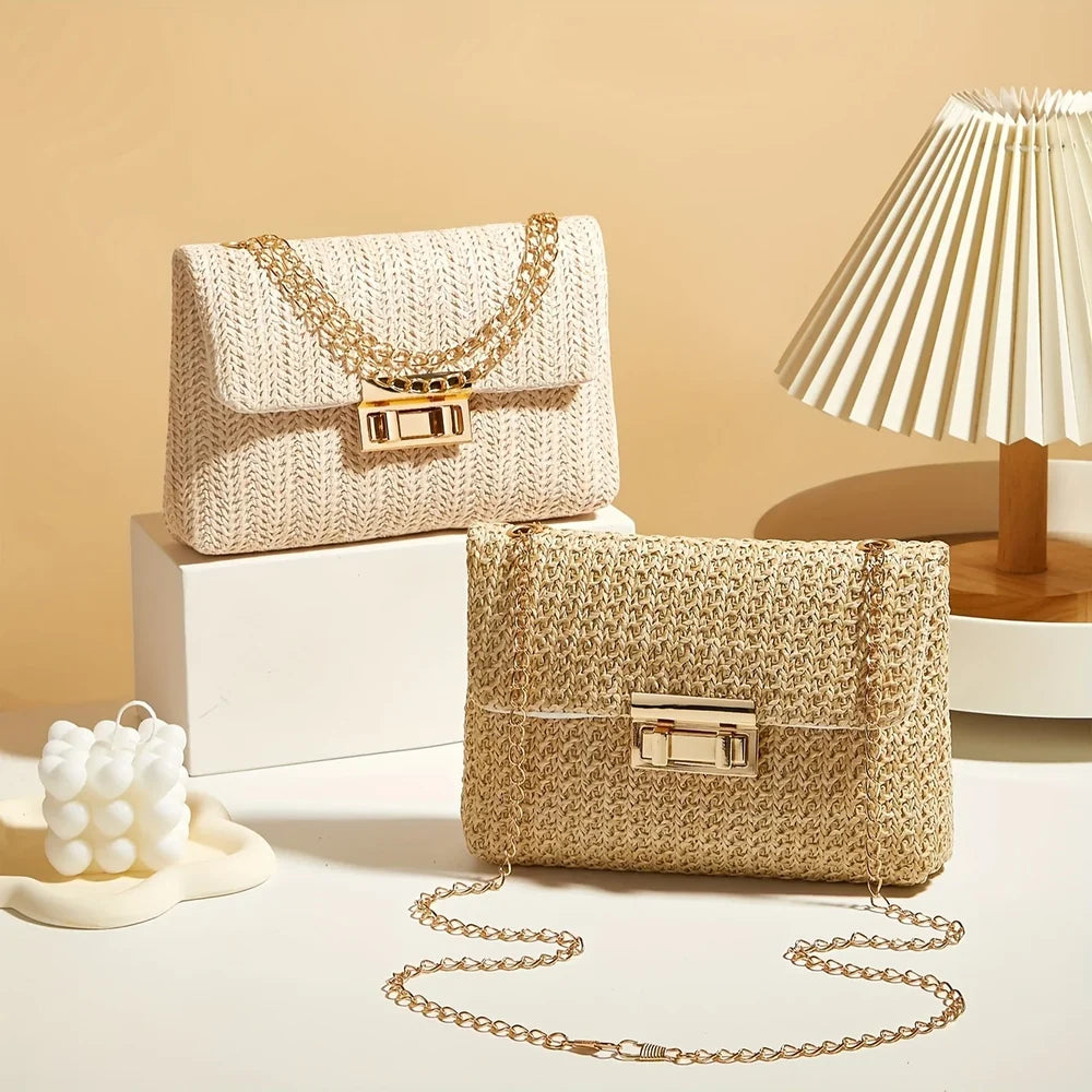 Maeva - Petit Sac à Main Femme en Paille Chic
