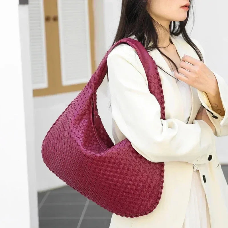 MAYA  Grand Sac Cuir tressé femme