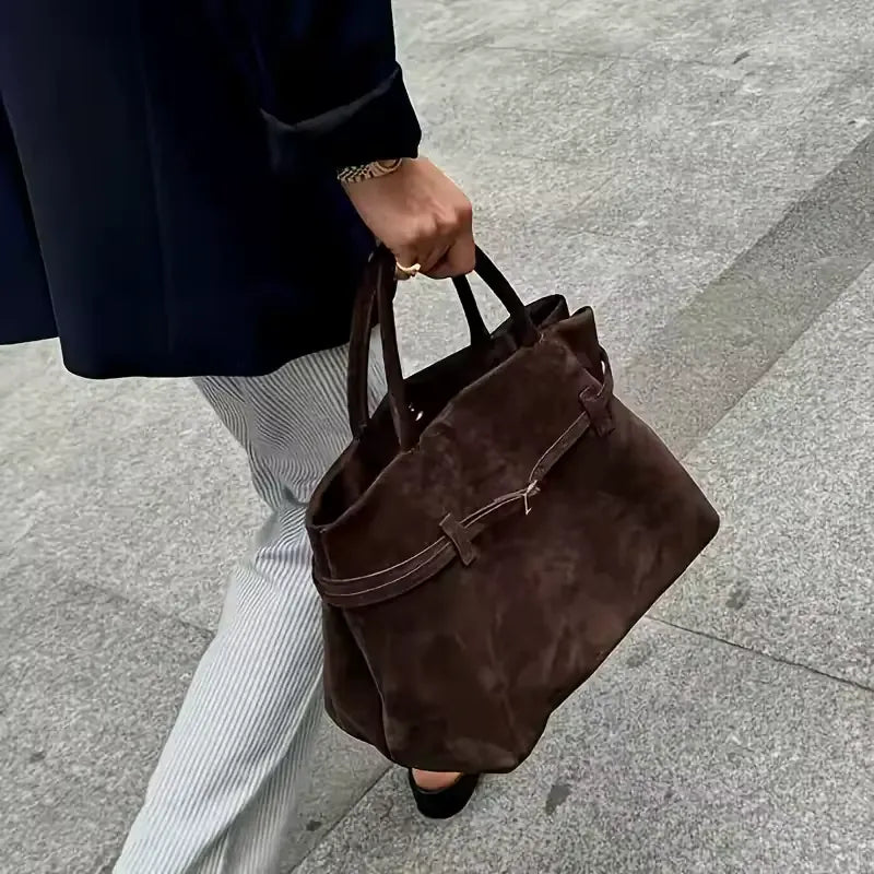 LEONIE - Grand Sac à Main Élégant en Daim