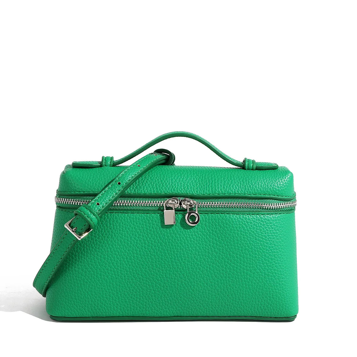 Mua - Petit Sac à Main en Cuir Grainé, petit sac femme élégant au design minimaliste et à la texture grainée, couleur vert