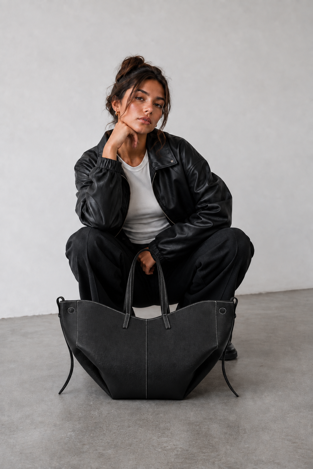 BELLA - Grand Sac à main Cabas Cuir
