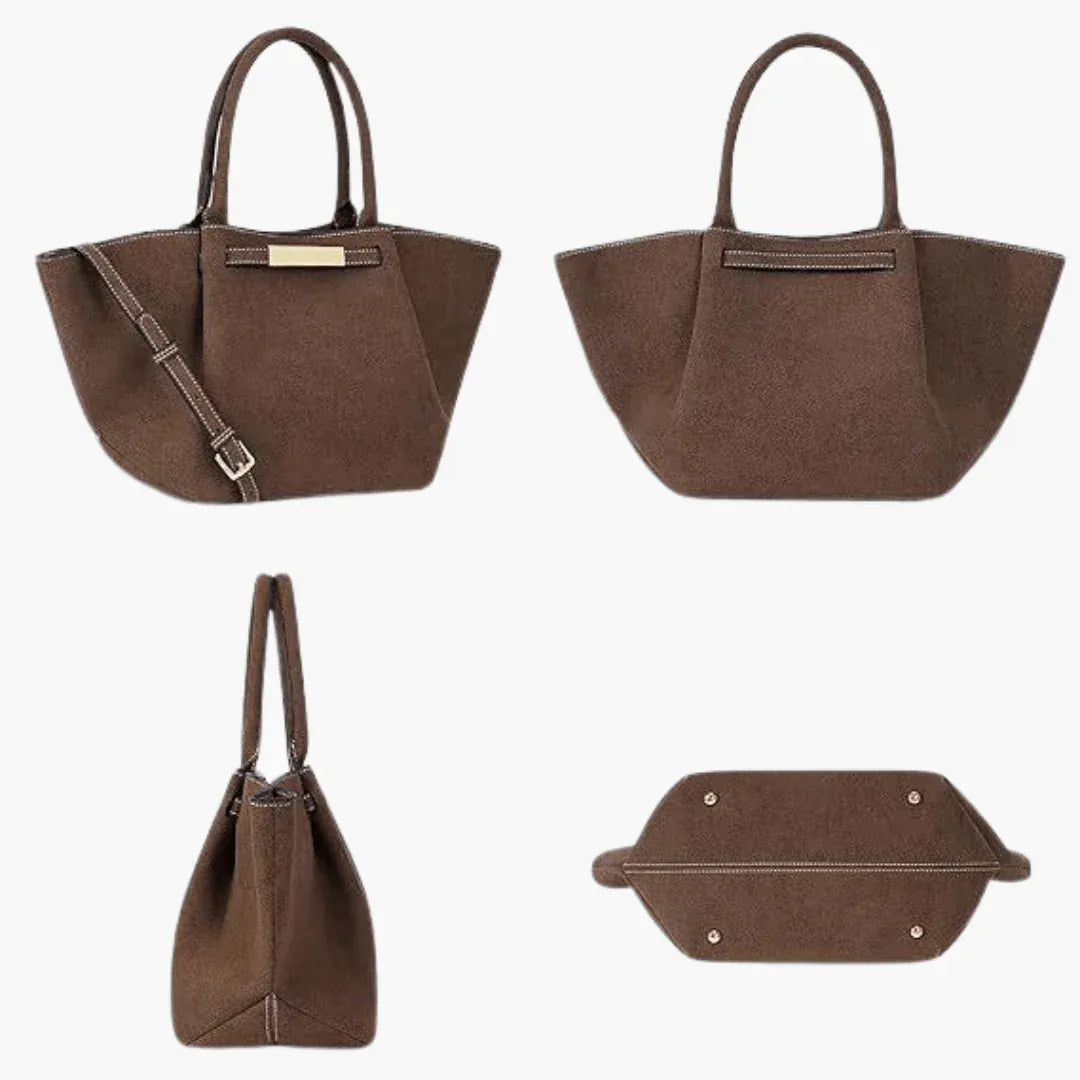 Paula - Grand Sac à Main Bandoulière en Daim
