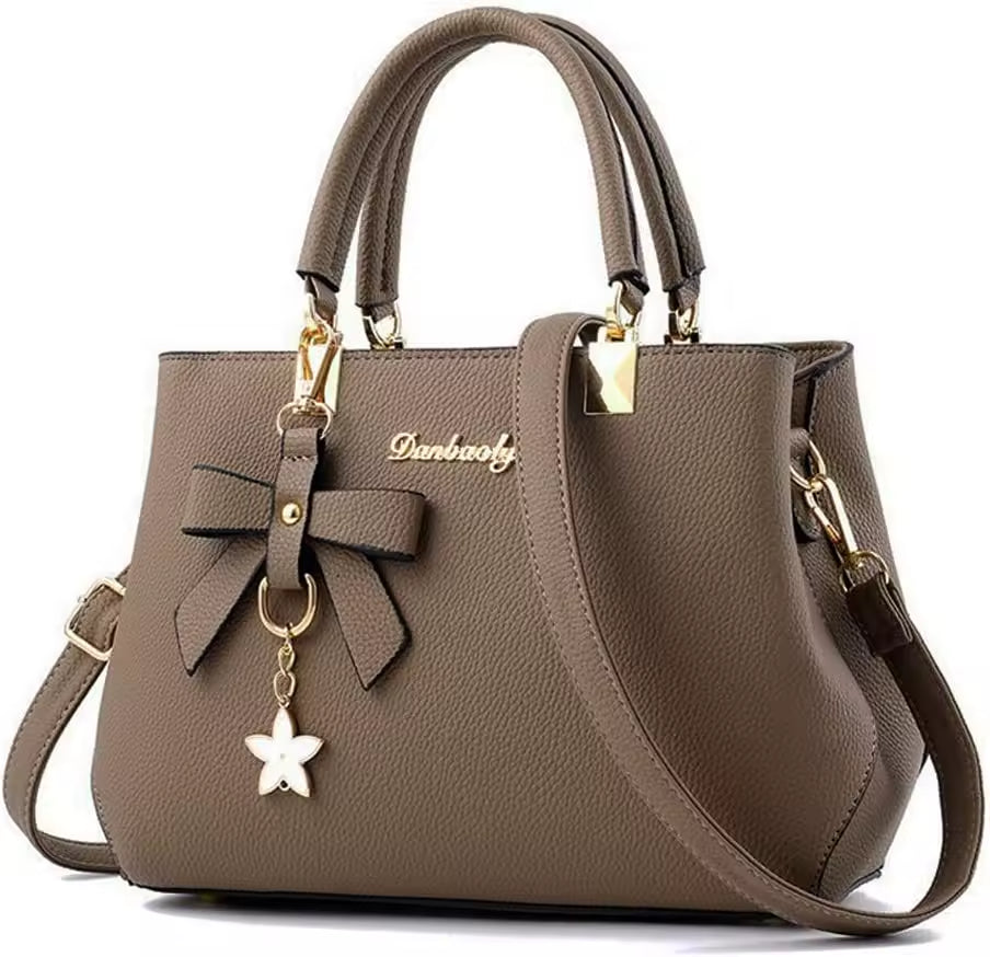 Pilla - Sac à Main Spacieux à Bandoulière en Cuir Grainé marron, sac femme élégant et pratique au format généreux, idéal pour le travail et le quotidien