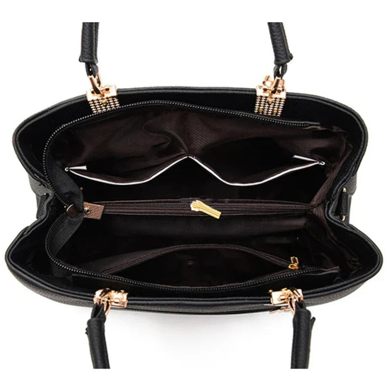 PILLA - Sac à Main Spacieux à Bandoulière en Cuir Grainé