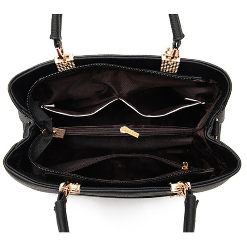 Pilla - Sac à Main Spacieux à Bandoulière en Cuir Grainé