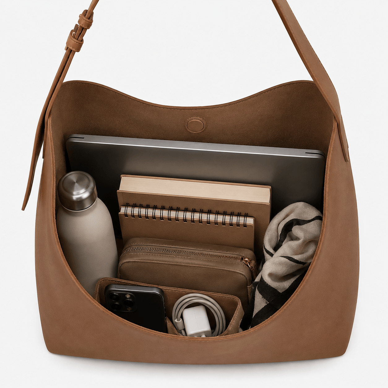 FENZA - Sac à Main Epaule Grande Capacité en Cuir avec Pochette