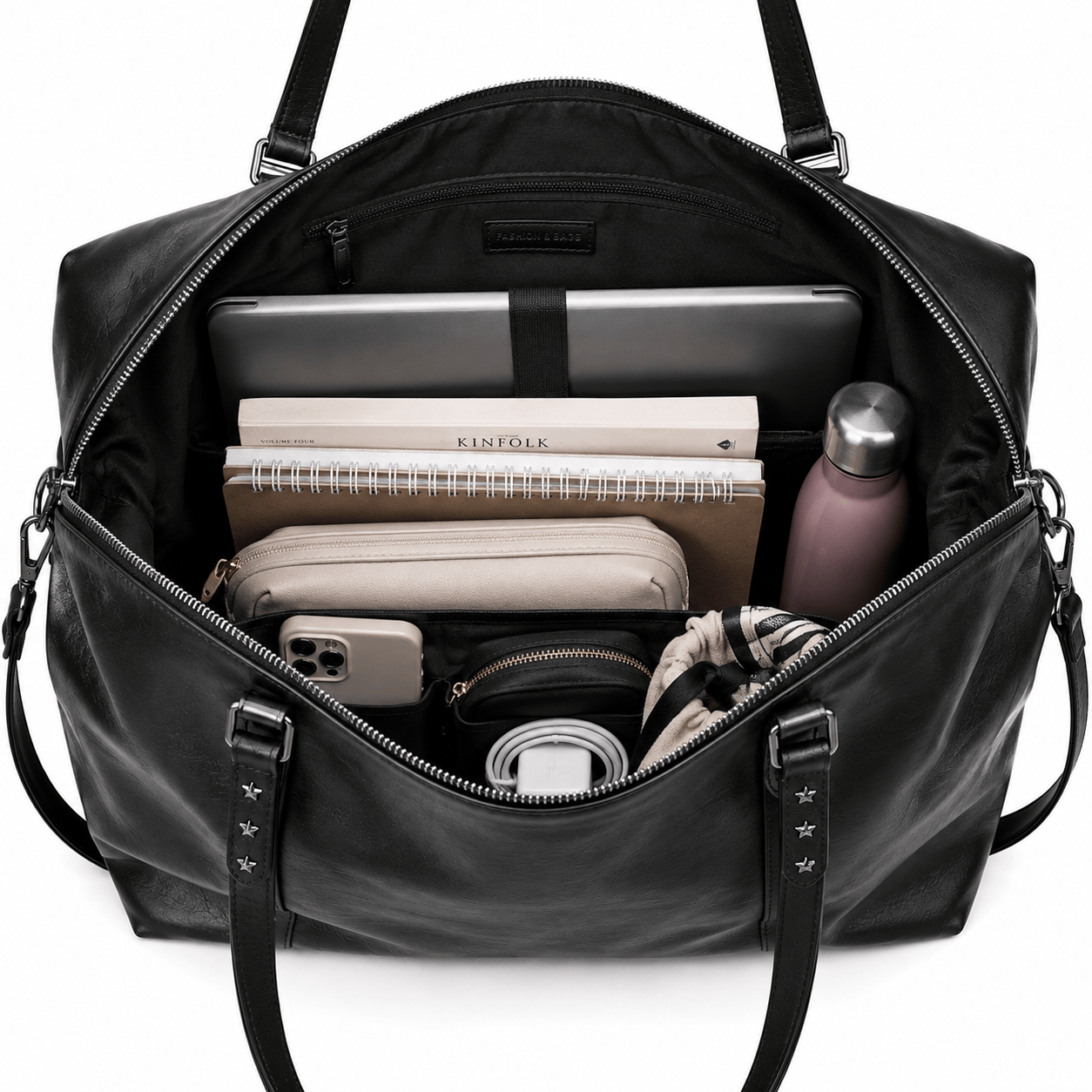 GAIA - Grand Sac à Main de Cours en Cuir