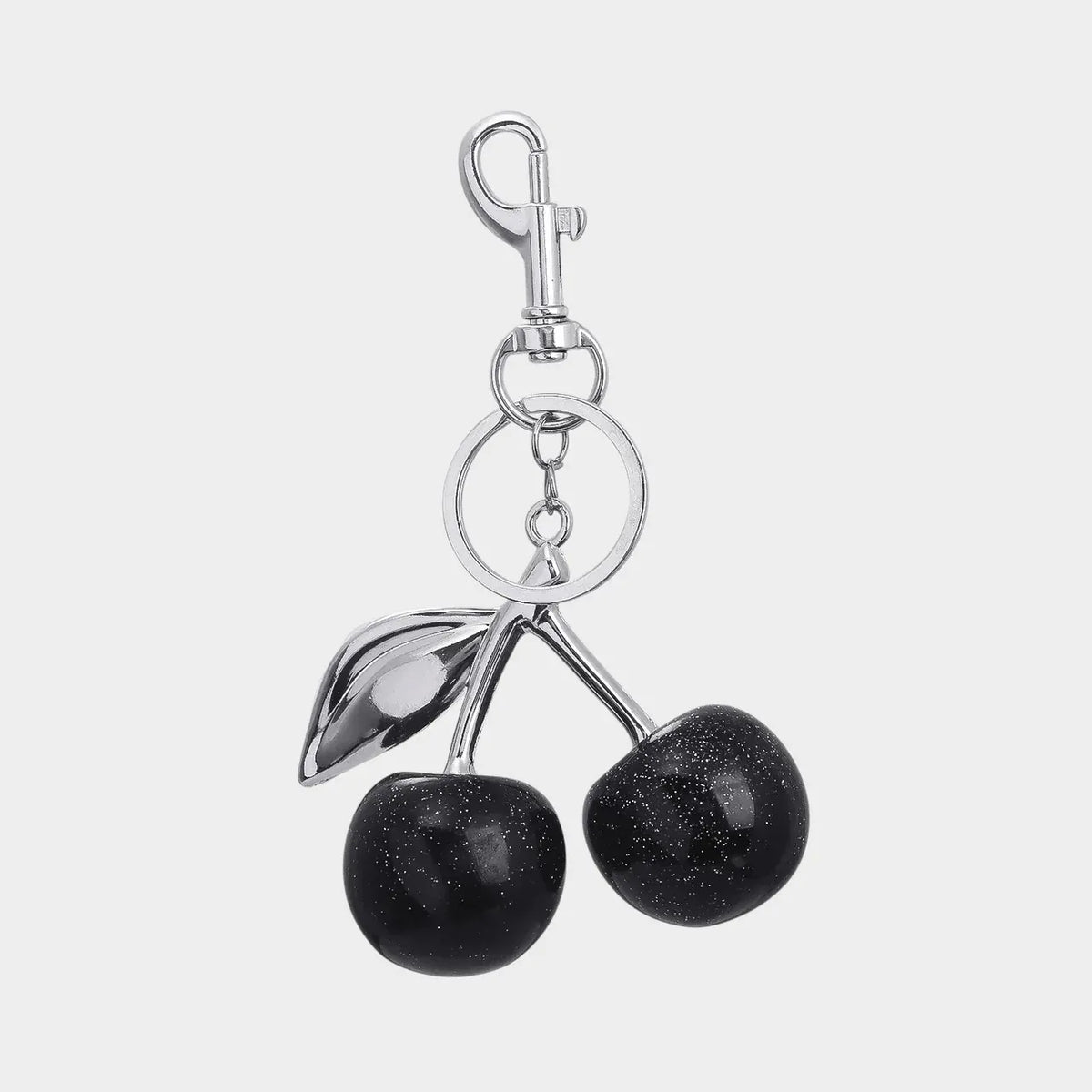 Porte-clé femme en métal forme cerise, charm bijou de sac à main et sac à dos, coloré et élégant