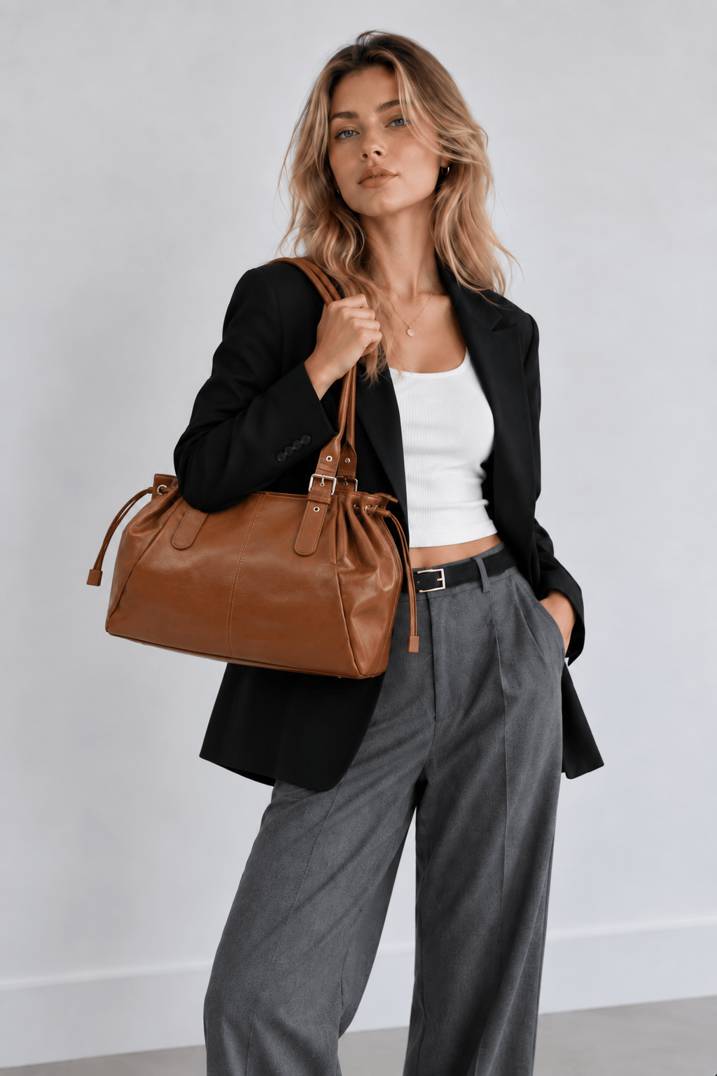 APOLLINE – Sac à Main de Cours Porté Épaule verni