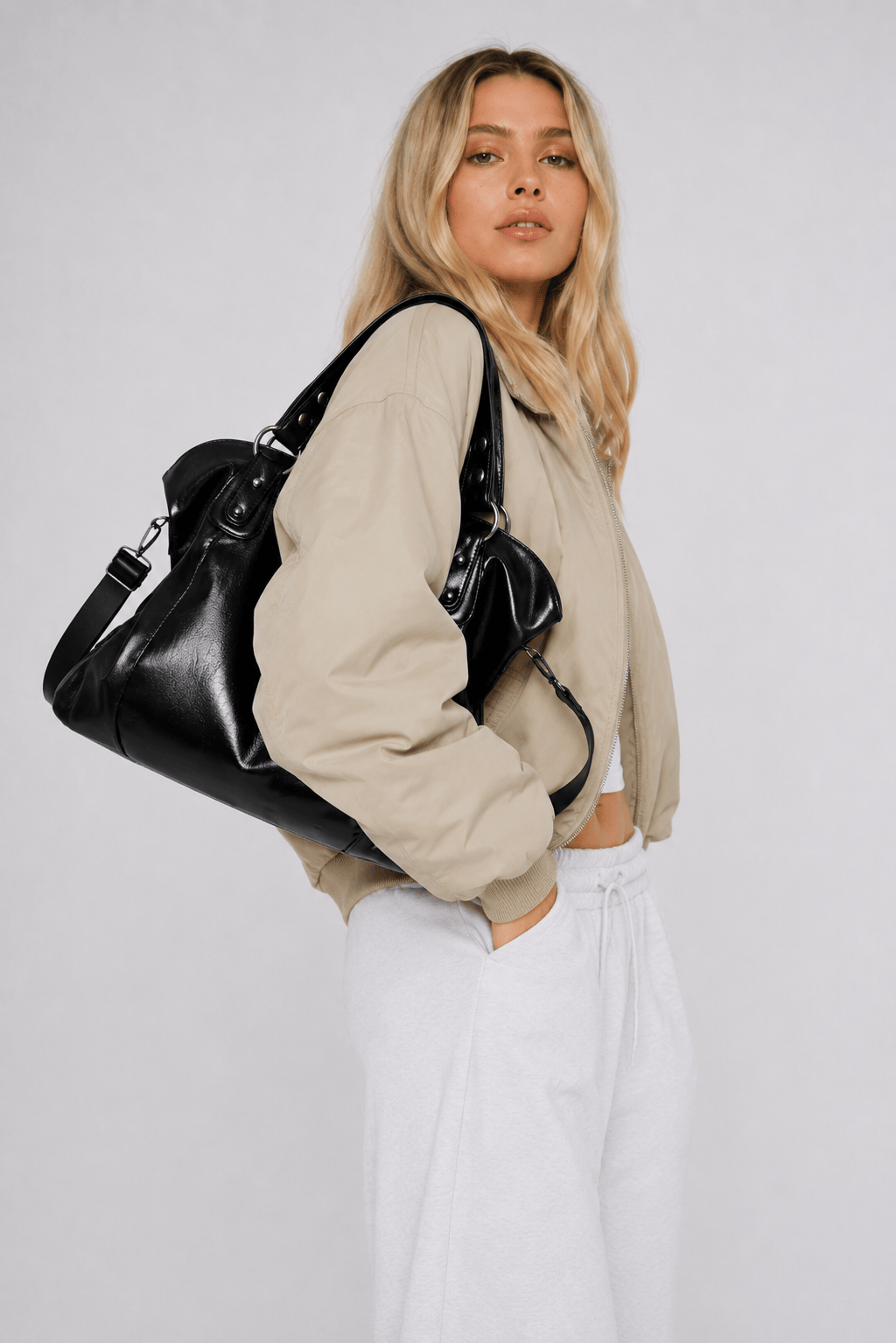 ÉLORA - Sac à Main de Cours en Cuir