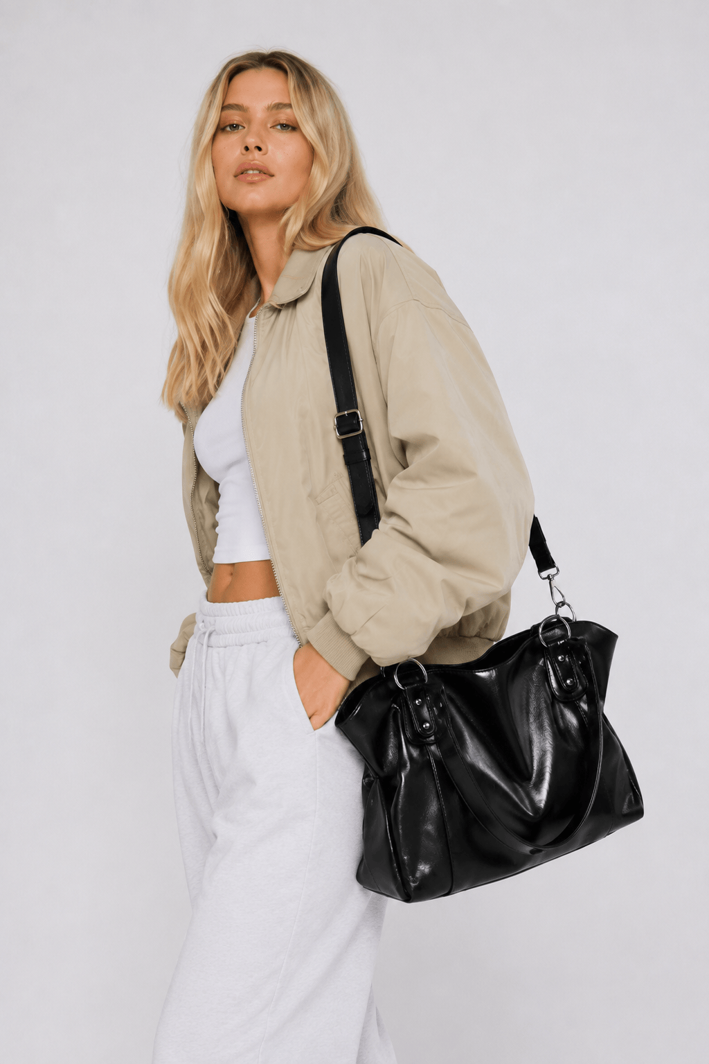 ÉLORA - Sac à Main de Cours en Cuir