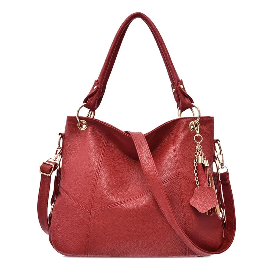 SARA sac à main de cours rouge femme bandoulière tendance ordinateur 15 pouces