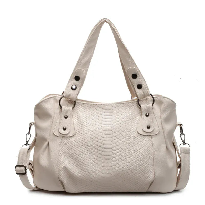 SELENE - Sac à Main de Cours de Luxe en Cuir Écaillé