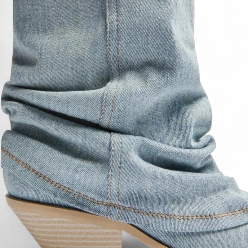 Shella - Santiag en Jean Ample et Vintage
