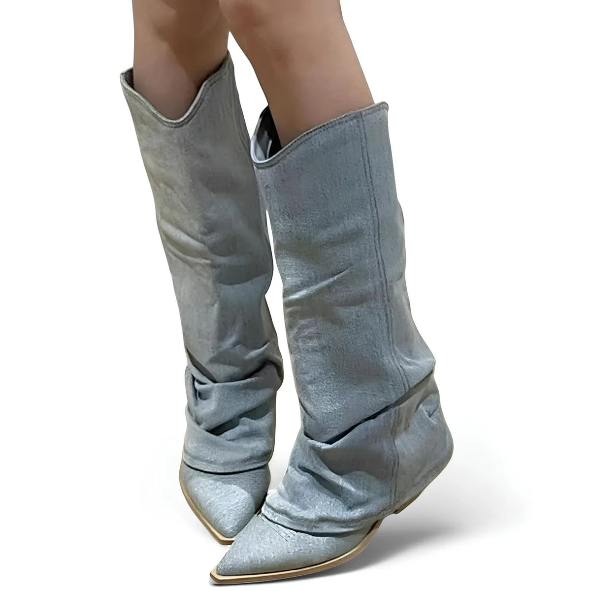 Shella - Santiag en Jean Ample et Vintage