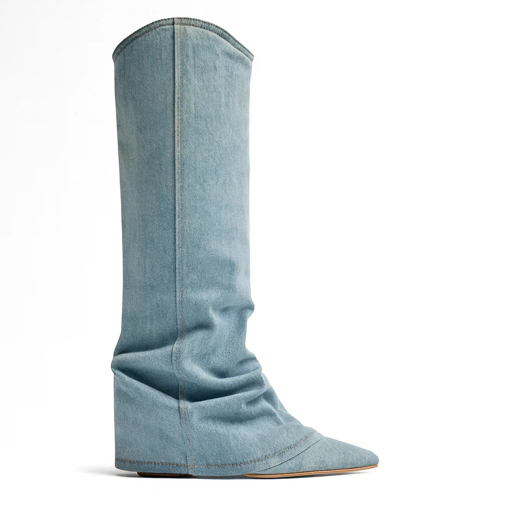 Shella - Santiag en Jean Ample et Vintage