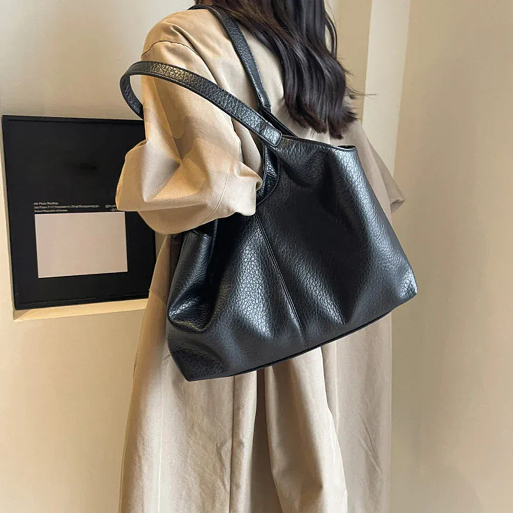 VYA - Grand Sac à Main Vintage en Cuir Grainé
